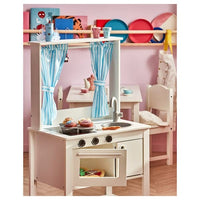 SPISIG - Play kitchen with curtains, 55x37x98 cm - best price from Maltashopper.com 90417198