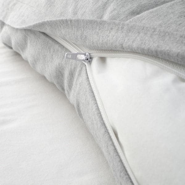 SPJUTVIAL - Duvet cover and 2 pillowcases, light grey/mélange, 240x220/50x80 cm - best price from Maltashopper.com 30479783