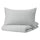 SPJUTVIAL - SPJUTVIAL Duvet cover and 2 pillowcases, light grey/mélange, 240x220/50x80 cm