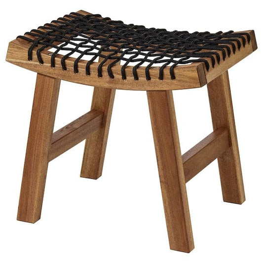 Ikea STACKHOLMEN - Stool, outdoor, light brown stained, 48x35x43 cm