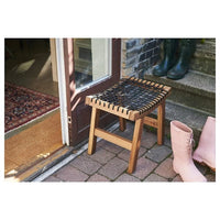 STACKHOLMEN - Stool, outdoor, light brown stained, 48x35x43 cm - best price from Maltashopper.com 20411425