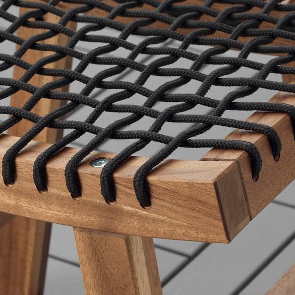 STACKHOLMEN - Stool, outdoor, light brown stained, 48x35x43 cm - best price from Maltashopper.com 20411425
