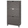 STÄLL shoe cabinet with 3 compartments, dark grey, 79x29x148 cm