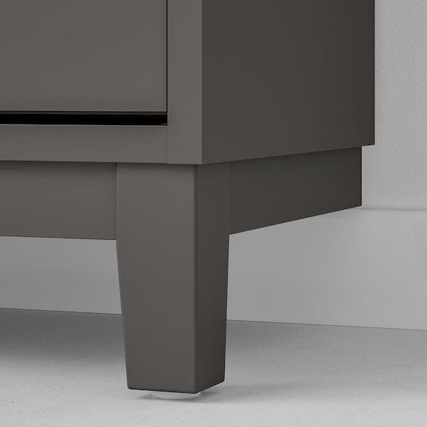 STÄLL - Shoe cabinet with 3 compartments, dark grey, 79x29x148 cm - best price from Maltashopper.com 60530233