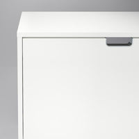 STÄLL - Shoe cabinet with 4 compartments, white, 96x17x90 cm - best price from Maltashopper.com 60530266