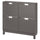STÄLL shoe cabinet with 4 compartments, dark grey, 96x17x90 cm