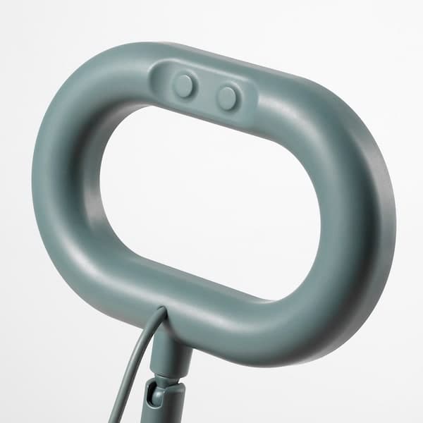 STÄNKREGN - LED ring lamp, dimmable/turquoise - best price from Maltashopper.com 00542154