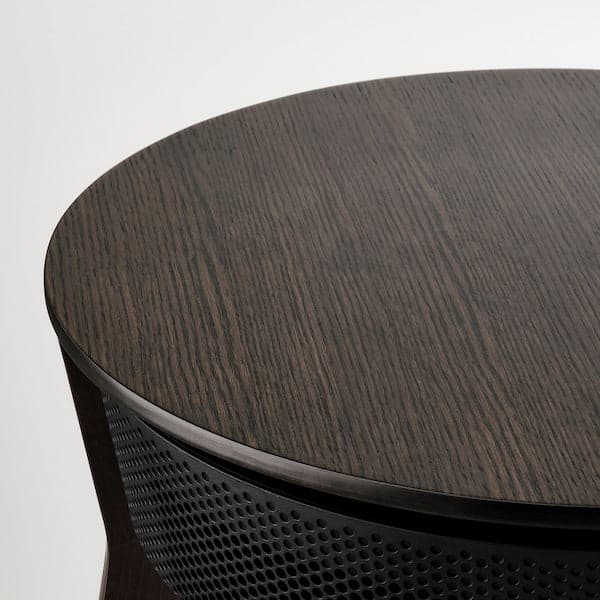 STARKVIND Table with air purifier - oak veneer/mordant/dark brown , - best price from Maltashopper.com 80501951