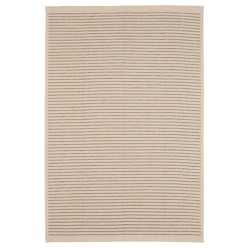 STARREKLINTE - Carpet, flatweave, natural/black,185x280 cm