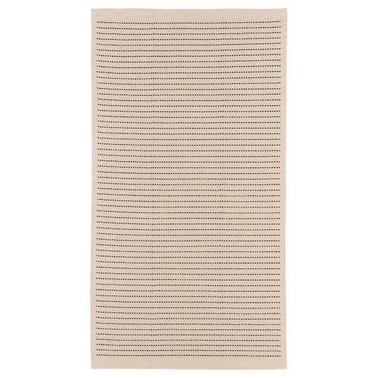 Ikea STARREKLINTE - Carpet, flatweave, natural/black,80x150 cm