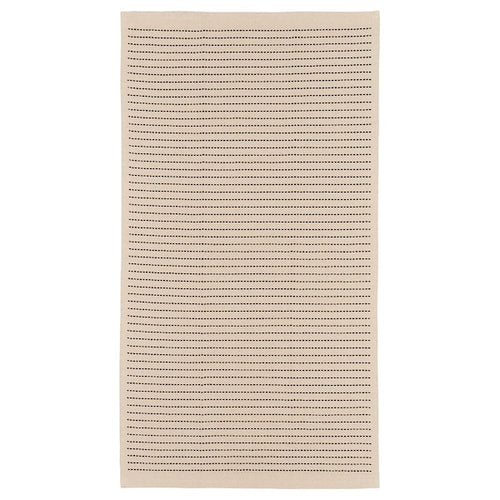 STARREKLINTE - Carpet, flatweave, natural/black,80x150 cm