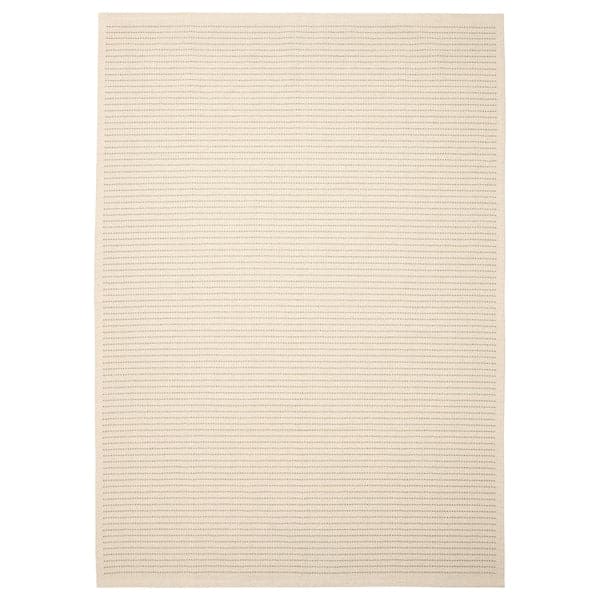 STARREKLINTE - Rug, flatwoven, natural/light green, 120x180 cm