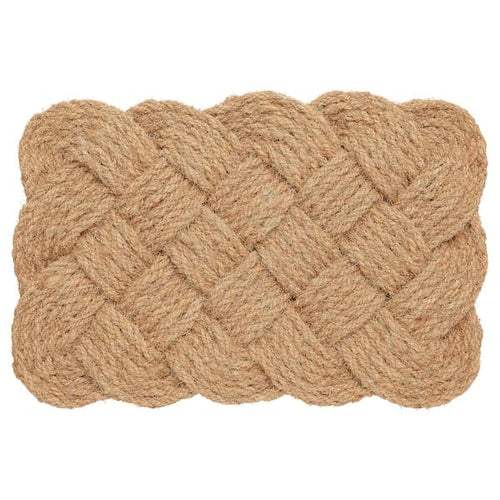 STAVREBY - Door mat, indoor, handmade/braided natural, 40x60 cm