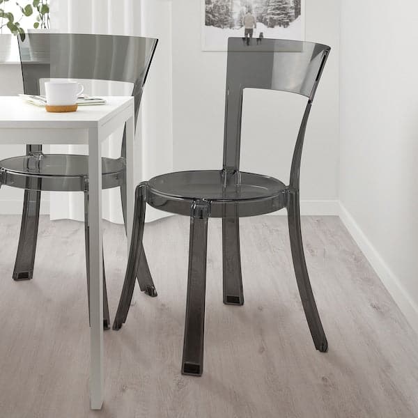 Ikea STEIN - Chair, transparent grey
