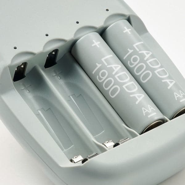 Ikea STENKOL / LADDA Charger and 4 batteries ,