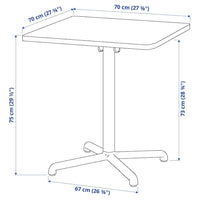 STENSELE - Table, anthracite/anthracite, 70x70 cm - best price from Maltashopper.com 89323921