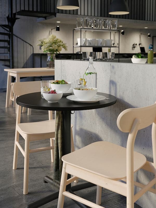 Ikea STENSELE - Table, anthracite/anthracite, 70 cm