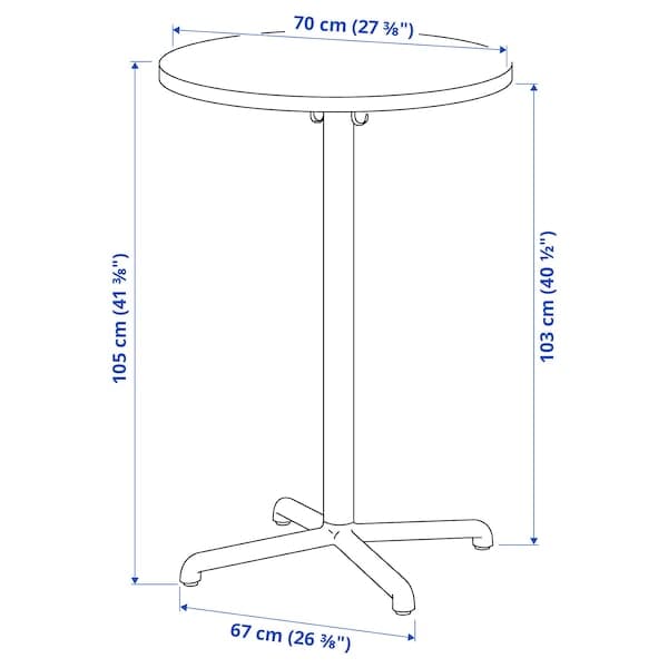 Ikea STENSELE - Bar table, anthracite/anthracite, 70 cm