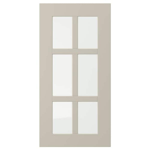 STENSUND - Glass door, beige, 30x60 cm