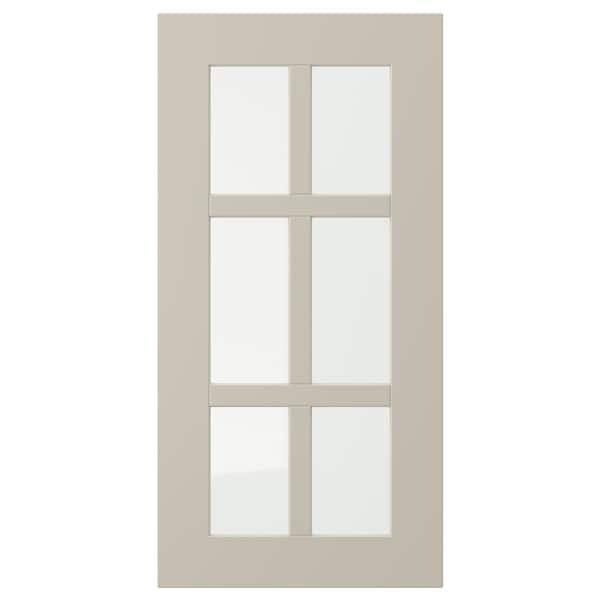 STENSUND - Glass door, beige, 30x60 cm