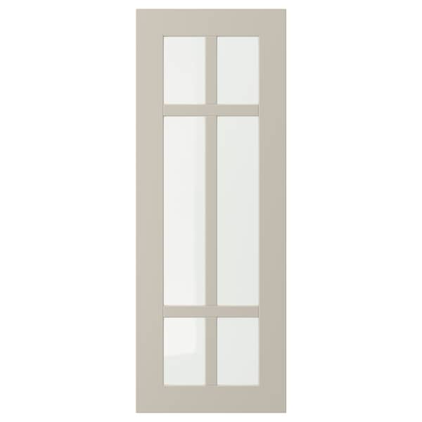 Ikea STENSUND - Glass door, beige, 30x80 cm