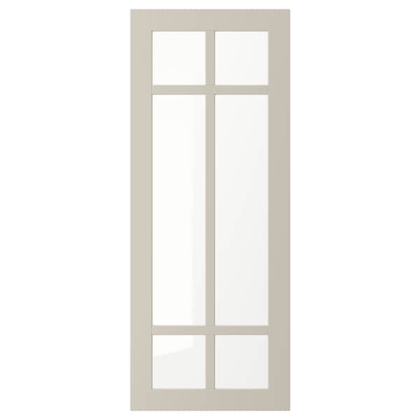 STENSUND - Glass door, beige, 40x100 cm - best price from Maltashopper.com 00453204