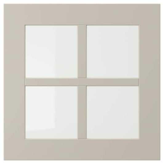 Ikea STENSUND - Glass door, beige, 40x40 cm