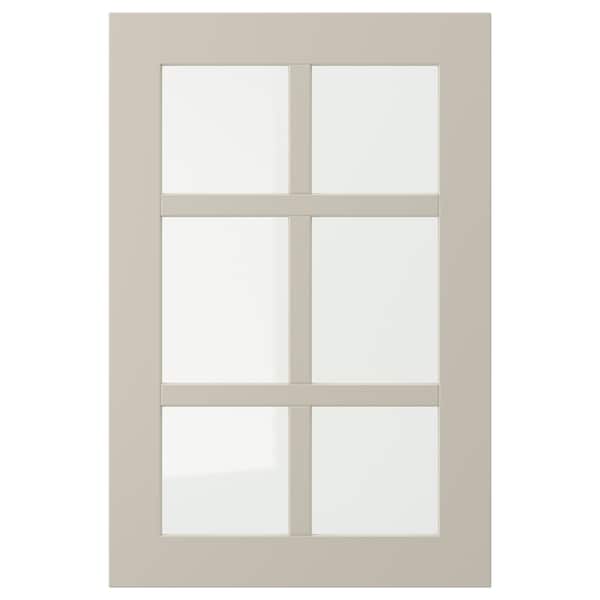 STENSUND - Glass door, beige, 40x60 cm - best price from Maltashopper.com 50453206