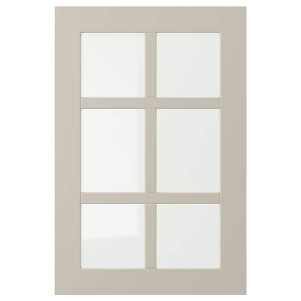 STENSUND - Glass door, beige, 40x60 cm - best price from Maltashopper.com 50453206