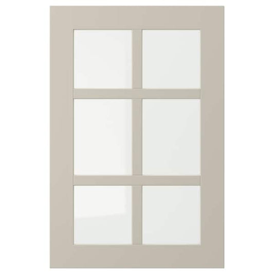 STENSUND - Glass door, beige, 40x60 cm - best price from Maltashopper.com 50453206