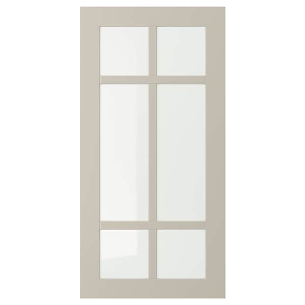 Ikea STENSUND - Glass door, beige, 40x80 cm