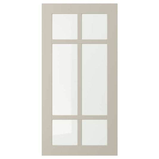 Ikea STENSUND - Glass door, beige, 40x80 cm