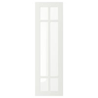 STENSUND glass door, white, 30x100 cm