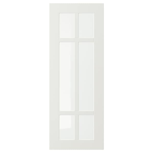 STENSUND - Glass door, white, 30x80 cm