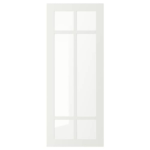 STENSUND - Glass door, white, 40x100 cm