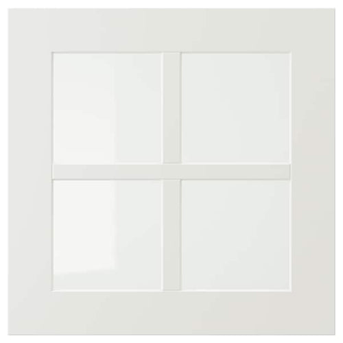 STENSUND - Glass door, white, 40x40 cm