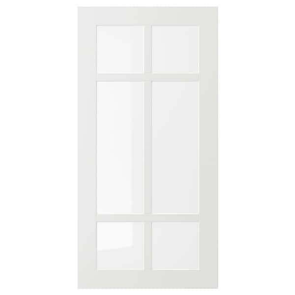 STENSUND - Glass door, white, 40x80 cm