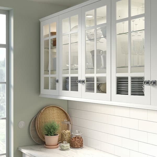 STENSUND - Glass door, white, 40x80 cm - best price from Maltashopper.com 70450589