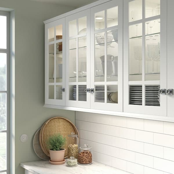 Ikea STENSUND - Glass door, white, 30x60 cm