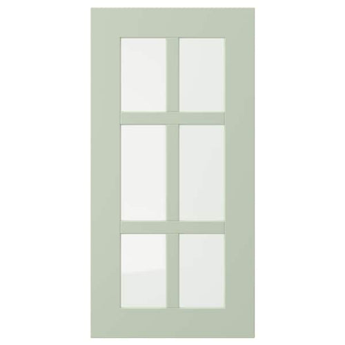 STENSUND - Glass door, light green, 30x60 cm
