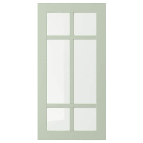 STENSUND - Glass door, light green, 40x80 cm