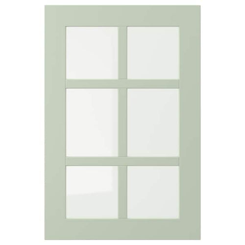 STENSUND - Glass door, light green, 40x60 cm