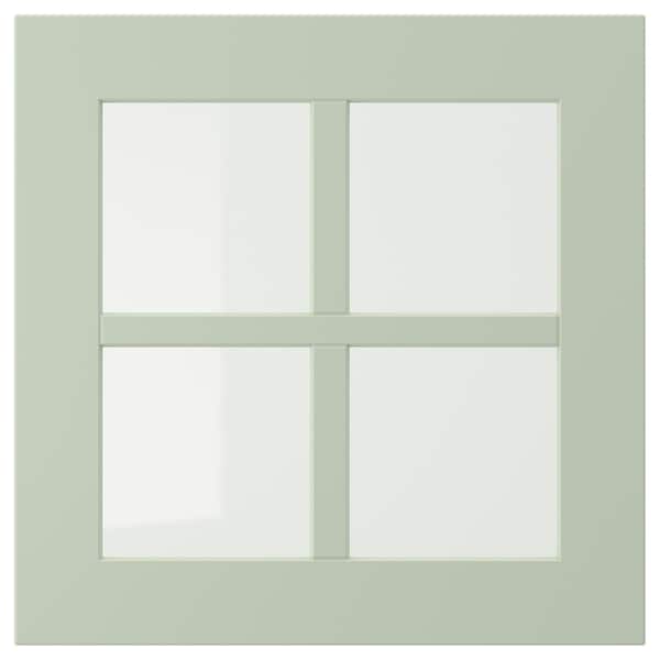 STENSUND - Glass door, light green, 40x40 cm - best price from Maltashopper.com 50524020