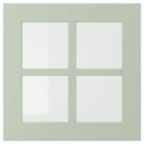 STENSUND glass door, light green, 40x40 cm