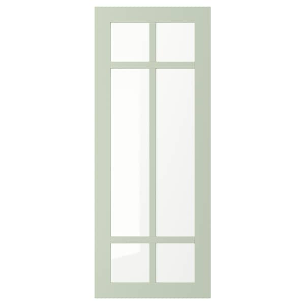 STENSUND - Glass door, light green, 40x100 cm - best price from Maltashopper.com 70524019