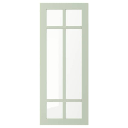 STENSUND - Glass door, light green, 40x100 cm