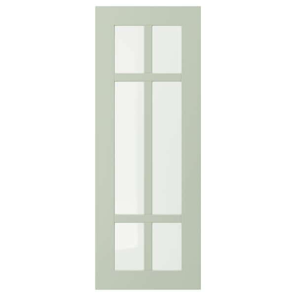 Ikea STENSUND - Glass door, light green, 30x80 cm