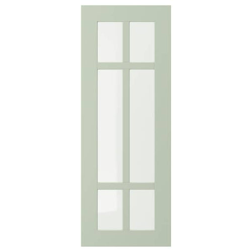 STENSUND - Glass door, light green, 30x80 cm