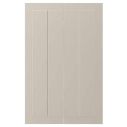Ikea STENSUND - 2-p door f corner base cabinet set, beige, 25x80 cm