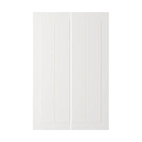 STENSUND 2-p door f corner base cabinet set, white, 25x80 cm